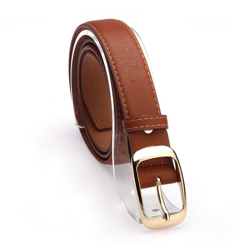 Title 8, New Fashion All Match White Thin Ladies Belt