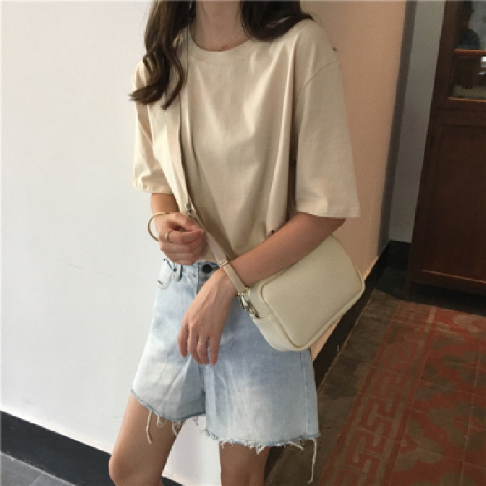 Title 12, Milk Silk Basic Solid Color Short-sleeved T-shirt