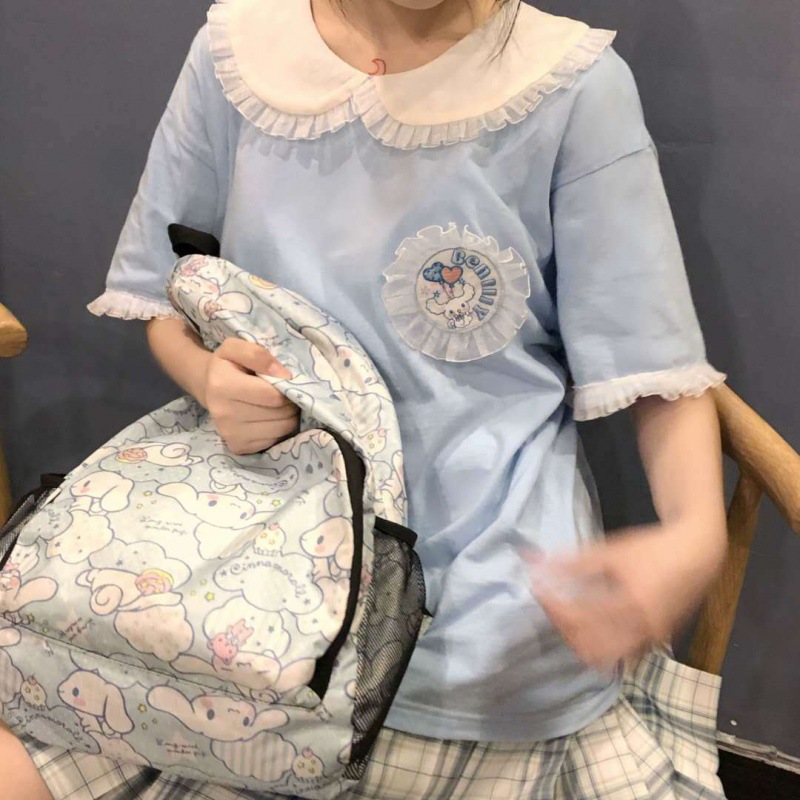 Summer New Style College Style Korean Student Loose-Fitting Blouse