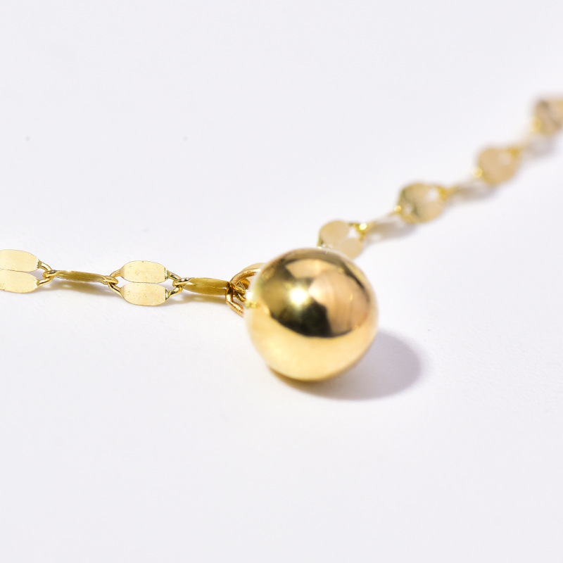 Title 3, 14K zlatni anklet Golden Ball Transfer Bead Bel...