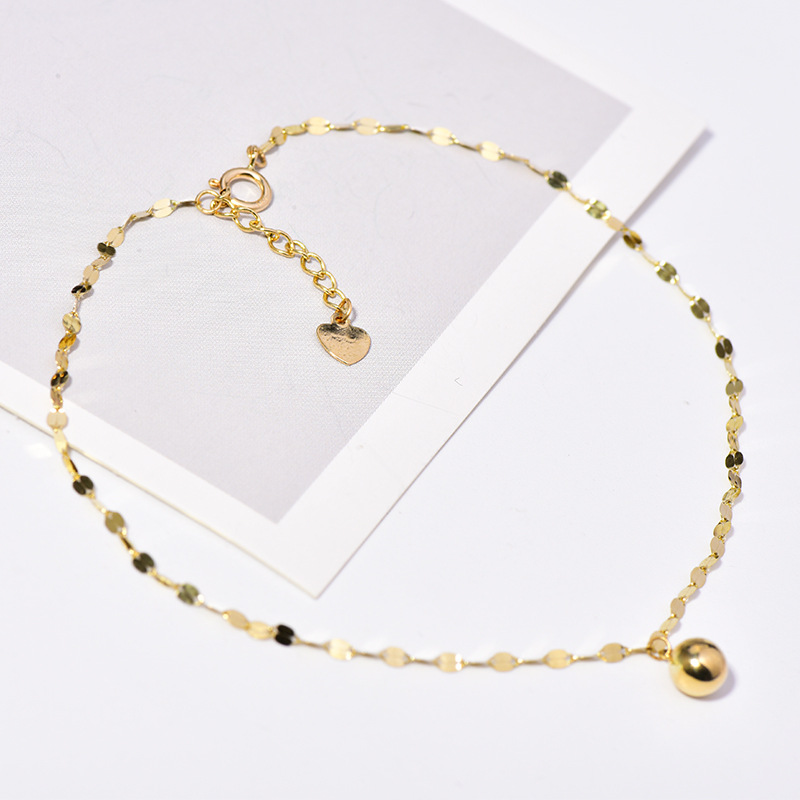 Title 2, 14K zlatni anklet Golden Ball Transfer Bead Bel...