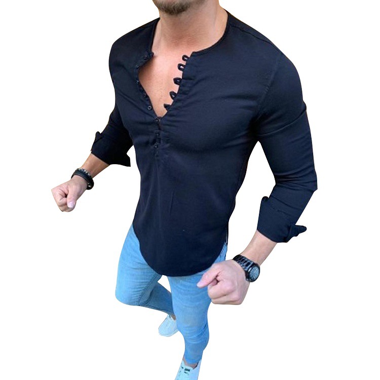 Slim-fit Knitted Cotton-breasted Shirt