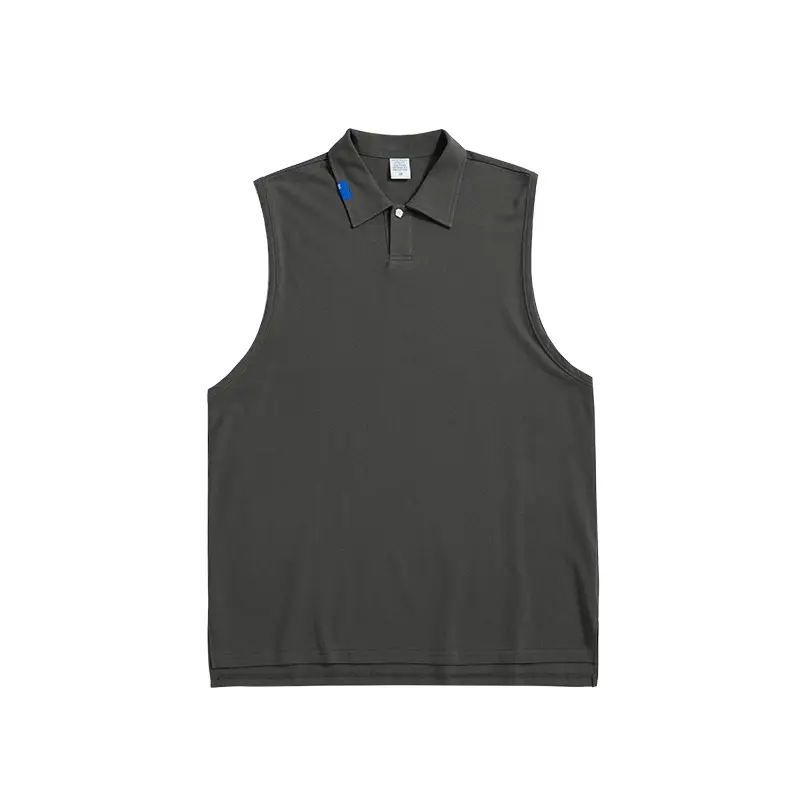 Simple Solid Color Casual Versatile Men's Outer Vest With Split Hem