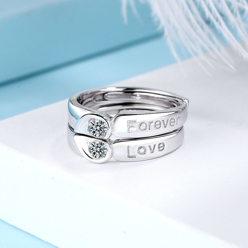 Forever Knot Concentric Couple Ring A Pair Of Men And Women Sterling Silver