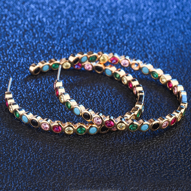 European And American Retro Micro-Inlaid Zircon Earrings Sexy Temperament Earrings