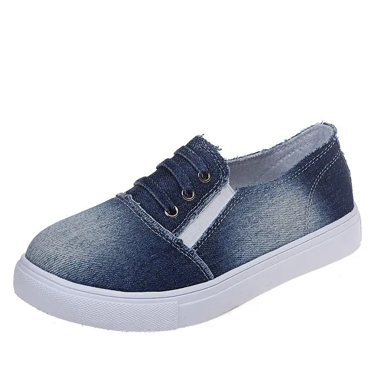 Thick-soled Denim Elastic Single Canvas Shoes