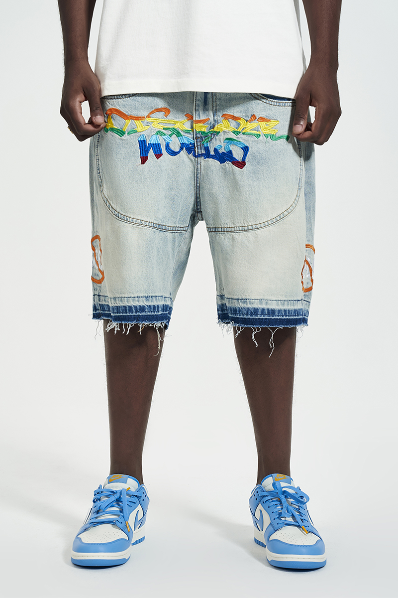 Patchwork Stitching Rainbow Embroidery Trendy Summer