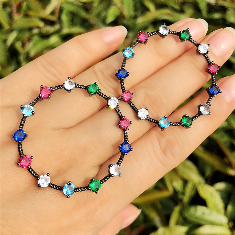 European And American Fashion Geometric Shining Earrings