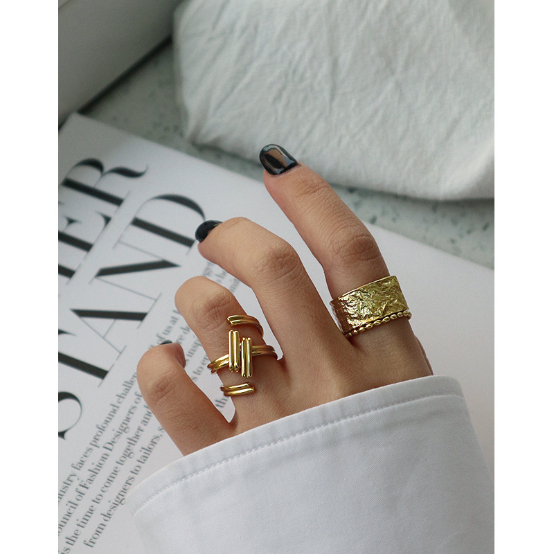 Fairy Smile Korean Version Of Ins Cold Wind Spiral S925 Sterling Silver Ring Female Silver Ring