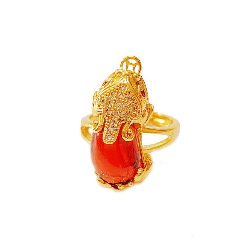 Sand Gold Necklace Clavicle Chain Female Lucky Transfer To Ward Off Evil Red Brave