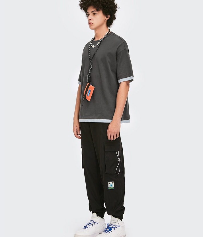 Spring And Summer New Trendy Brand Simple Stitching And Color Contrast