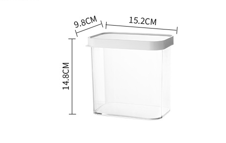 Title 6, Stackable transparent plastic food storage cont...