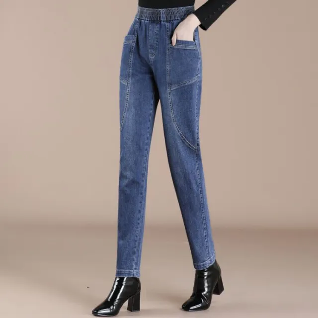 New High waisted Harem Pants Are Thin And Temperament Cropped Pants Blue - Shop at LoveMi