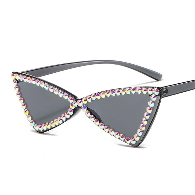 Title 3, Retro Dreieck Randlose Brille Strass Sonnenbril...