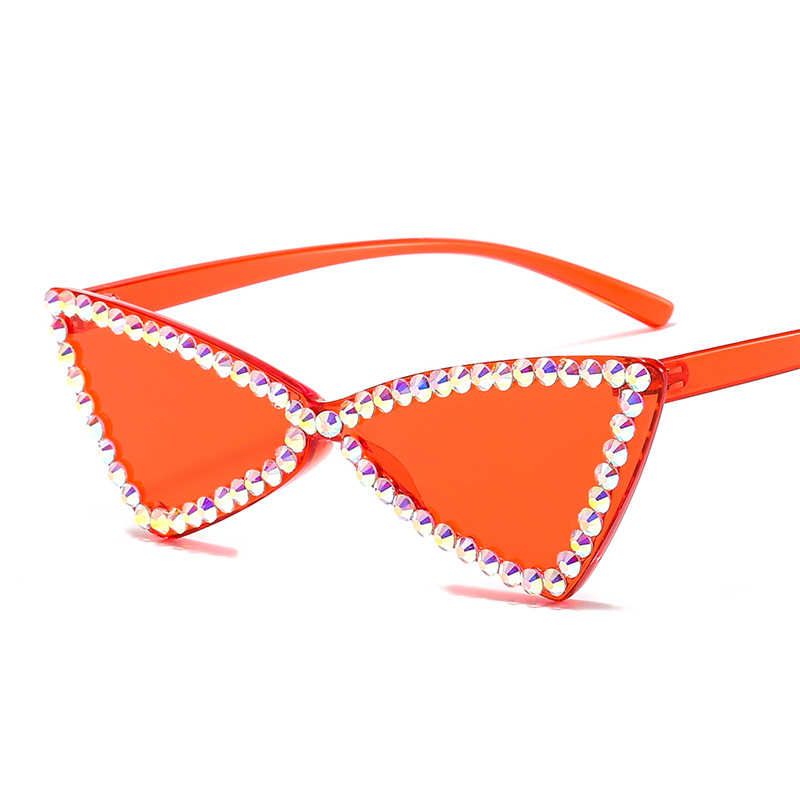 Title 6, Retro Dreieck Randlose Brille Strass Sonnenbril...