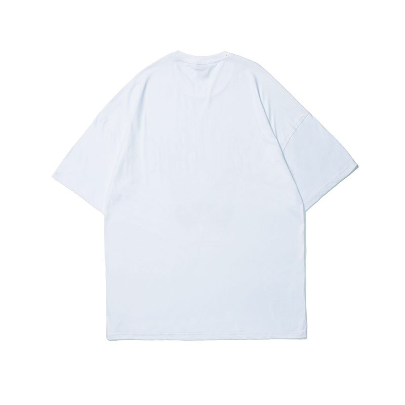 Lazy Loose Print Butterfly Funeral Unisex Round Neck Short Sleeve