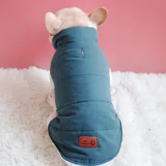 Pet Clothes, Dog Winter Clothes, Thickened Plus Velvet Vest, Warm Cotton Coat, Schnauzer - Dark Green - View 1