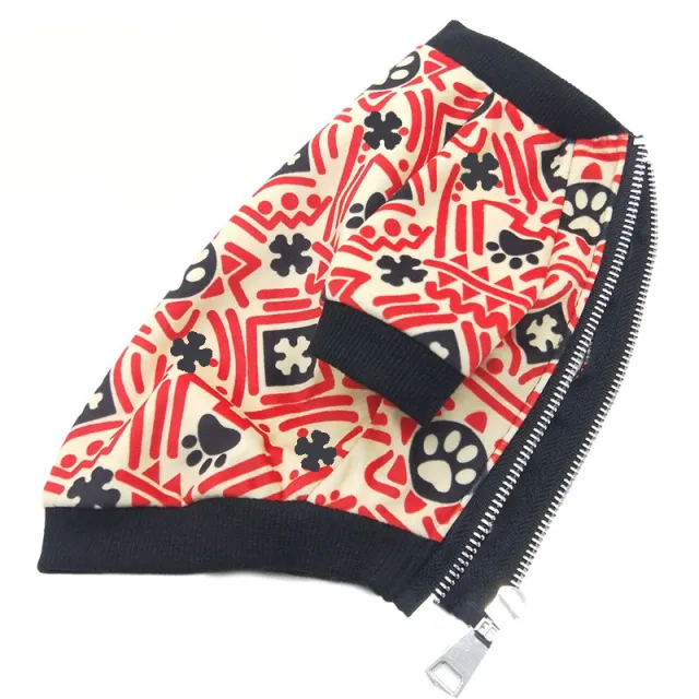 Spring And Autumn Teddy Clothes New Year Christmas Print Puppy Clothes Red - Shop at LoveMi