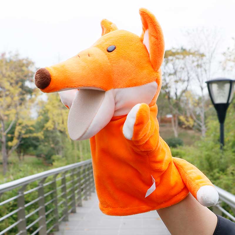 Orange openmouthed fox