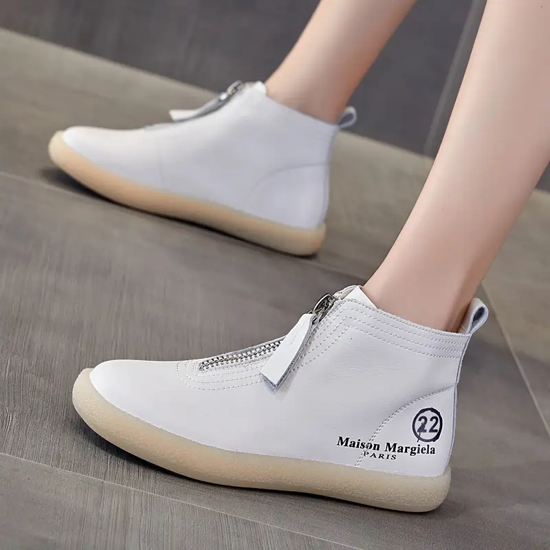 Genuine Leather British Style All-match Ankle Boots
