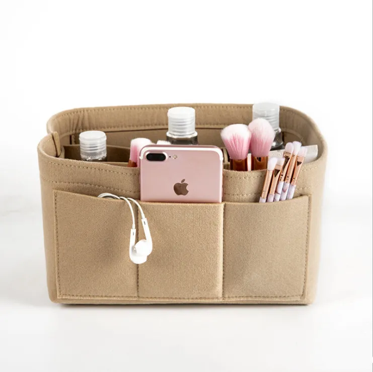 Felt Liner Bag Large Capacity Travel Storage Bag - Khaki
