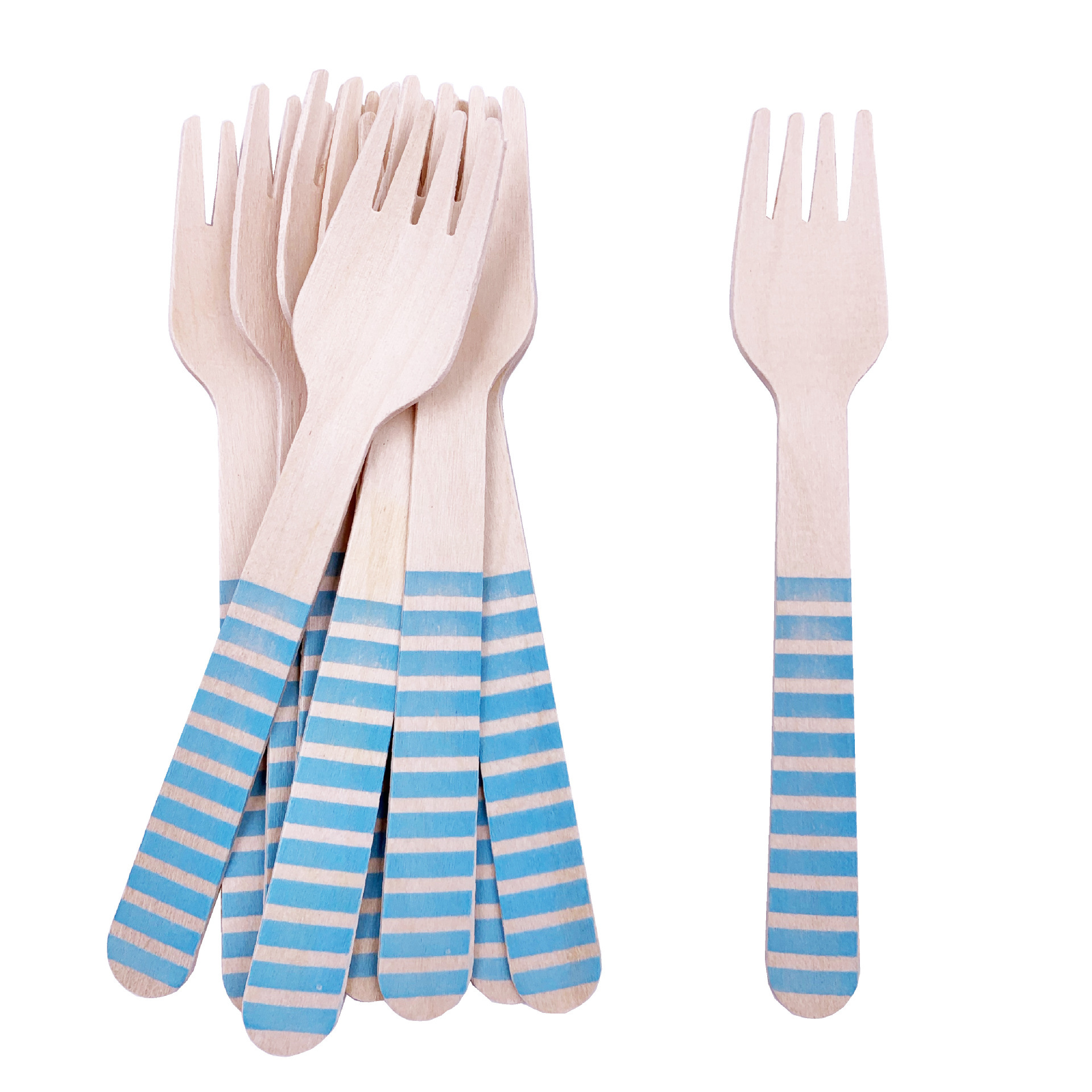 Blue wooden spoon 16PCS