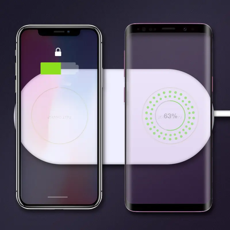 Mobile Phone Dual-charge Wireless Charger Supports Fast Charging