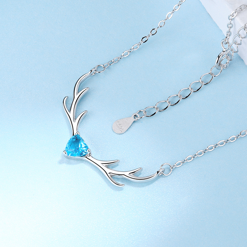 A Deer With You Necklace Female Deer Antler Clavicle Chain