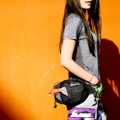 Outdoor Water Bottle Waist Bag All Match Anti Tear Small Waist Bag - Black - View 1