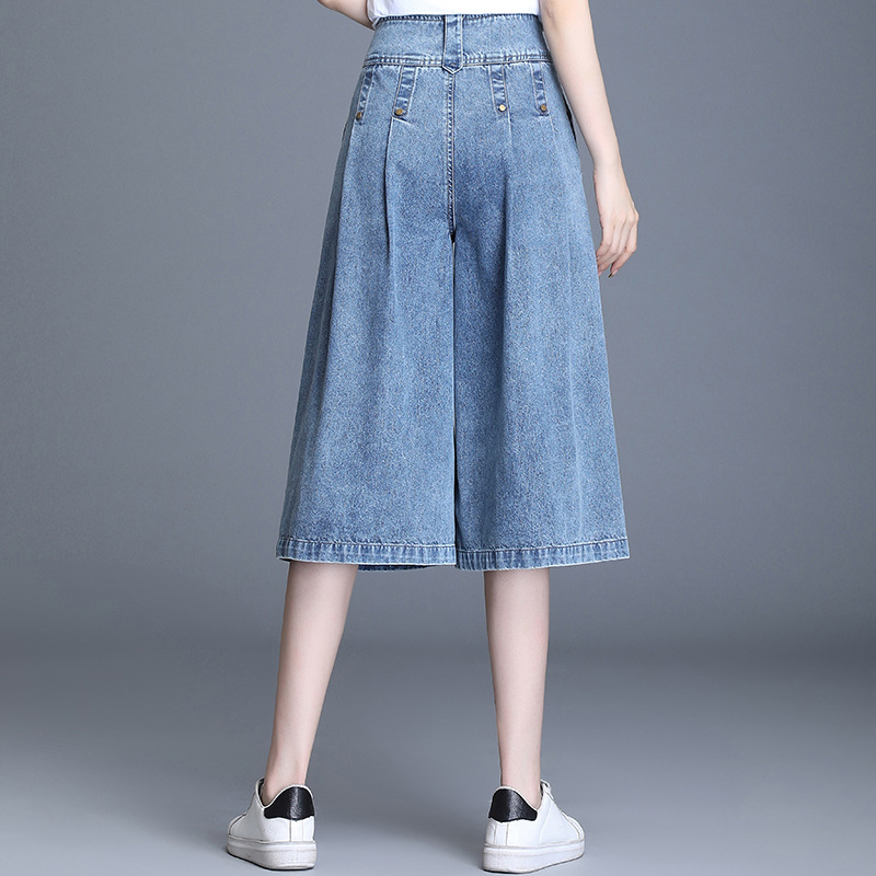New Fashion High-waist Straight-leg Pants Loose And Thin Drape Casual Cropped Trousers