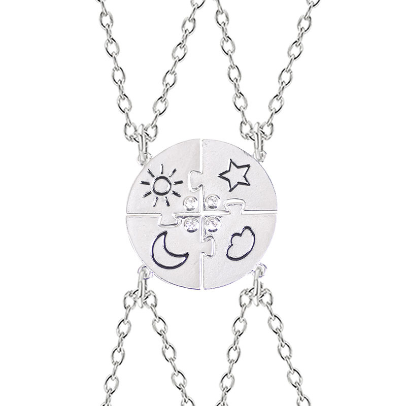 All-match Star Sun Moon Cloud Series Girlfriend Stitching Necklace