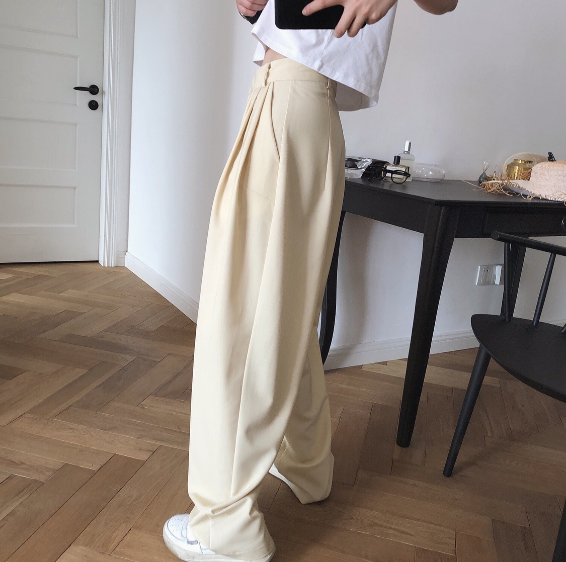 Title 6, Loose Drape Slimming Straight Radish Pants Casu...