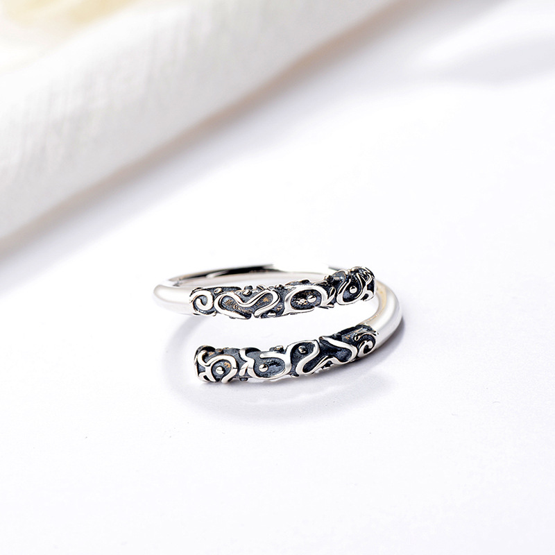Treasure Hoop Curse Ring 925 Sterling Silver Men And Women Couple Ring Golden Hoop  Ring One Generation