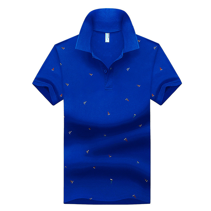 Men's Thin Polo Shirt Fawn Print Lapels
