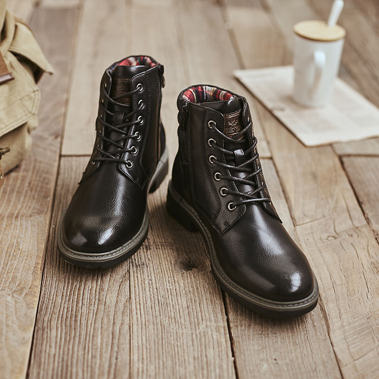 High Top Shoes Men's Winter Martin Boots Casual Tooling Boots