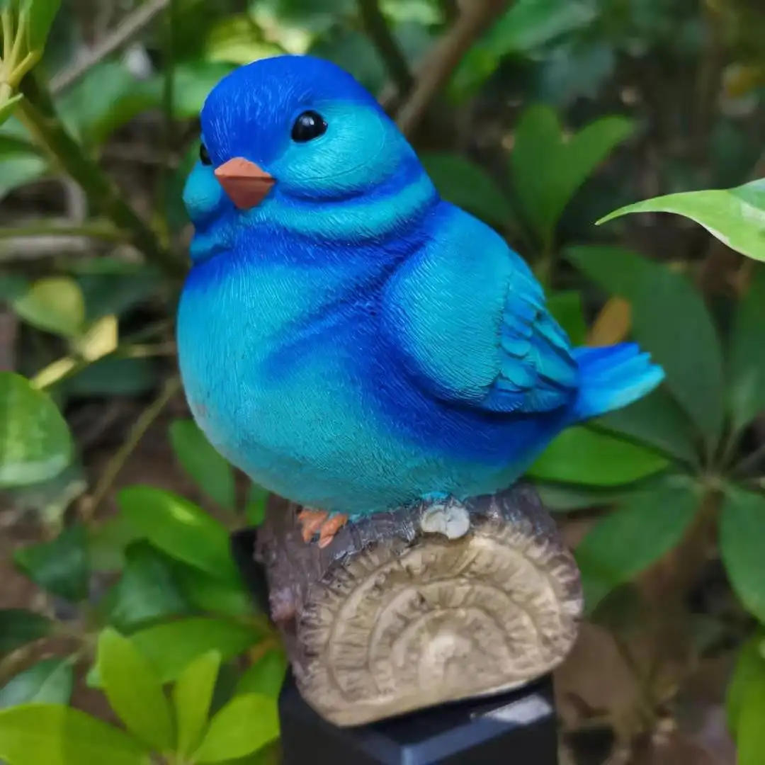 Solar Thrush Bird Ground Lamp Resin Crafts