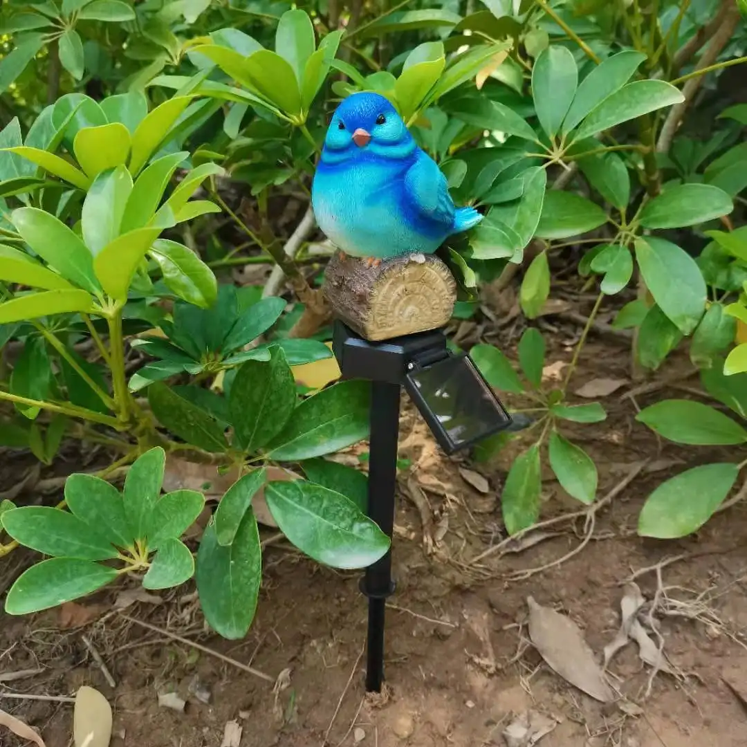 Solar Powered Bird Garden Stake Light Decorative Outdoor Lawn Lamp