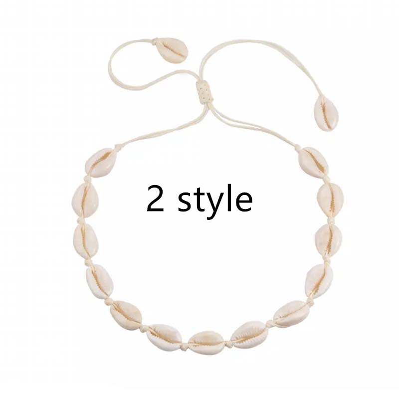 Summer New Hawaiian Style Fashion Personality Shell Woven Wild Necklace