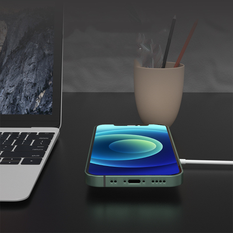 Compatible with Apple, 15W Magnetic Wireless Charger Aluminum Alloy Suitable For IPhone12 Adsorption Mobile Phone Magnet Charger