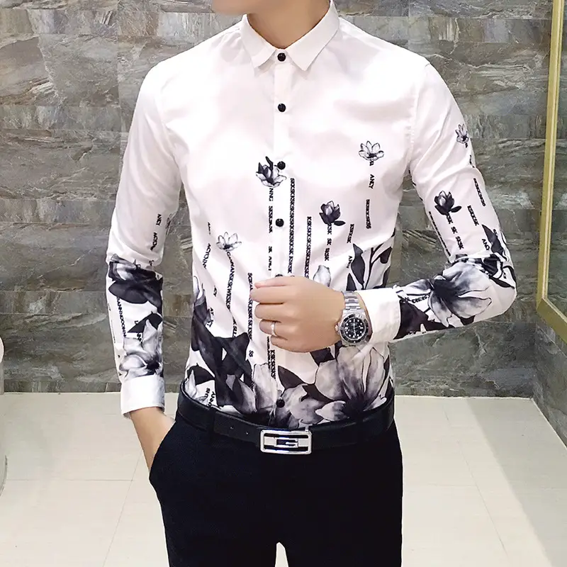 Men's Digital Printing Men's Long Sleeve Shirt