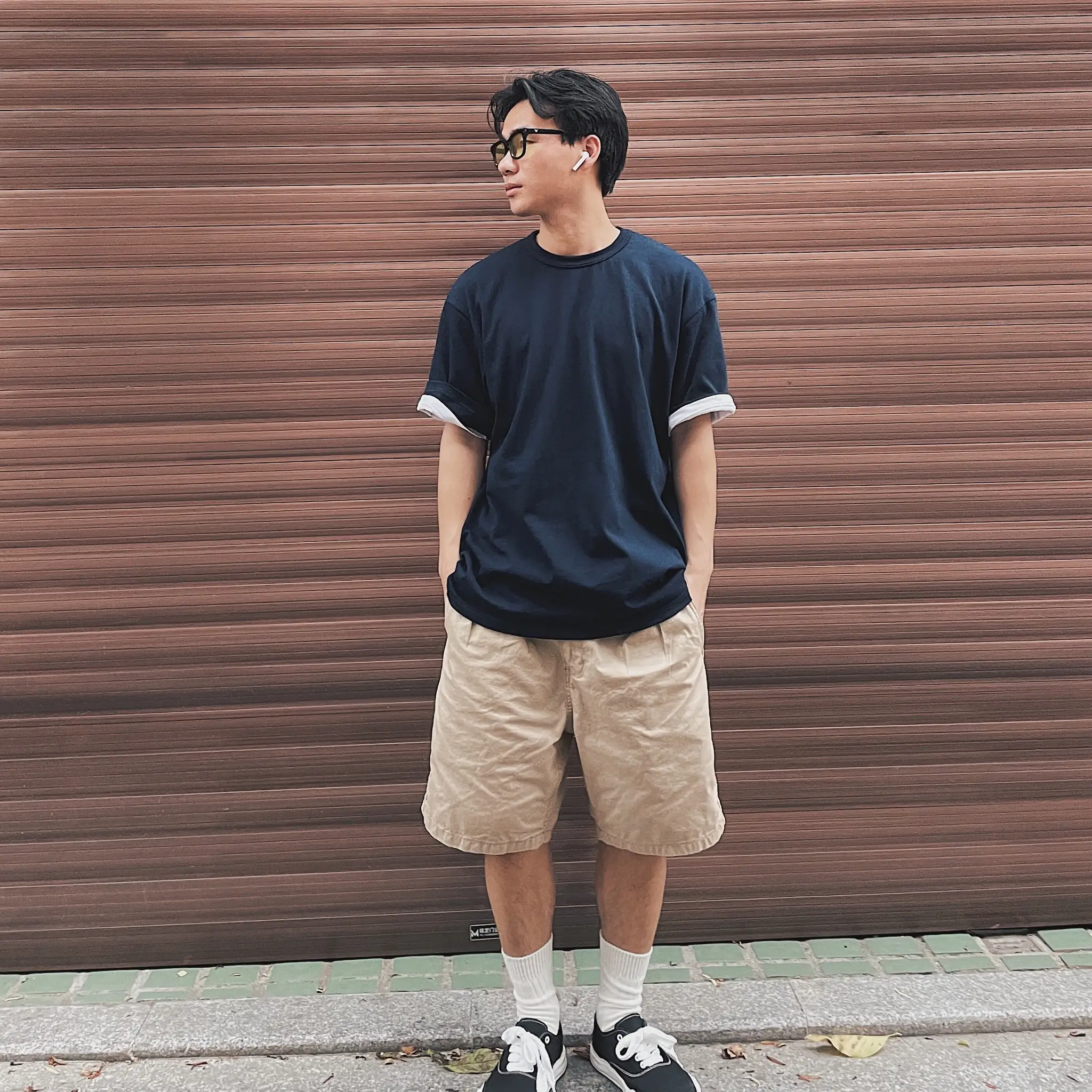 Japanese Loose Five-point Overalls Retro Straight Casual Shorts