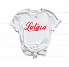 Latina Red Print Women T-shirts Cotton Casual Funny T Shirt - Grey - View 1