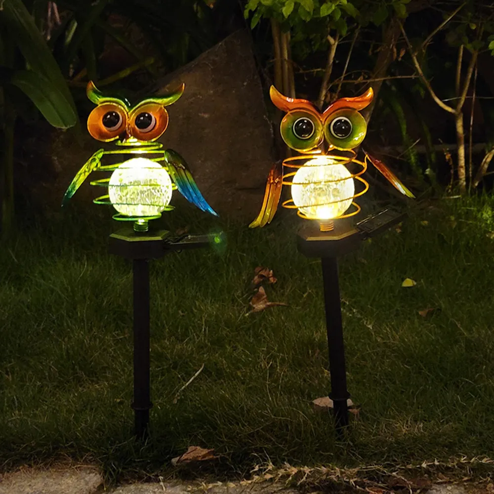 Solar Owl Lawn Lamp Outdoor Waterproof LED