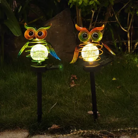 Solar Owl Lawn Lamp Outdoor Waterproof LED Garden Pathway