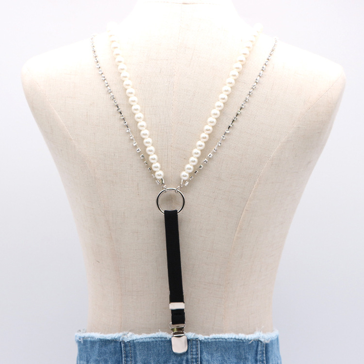 Elastic Strap Belt with Pearls, picture 4 of 4
