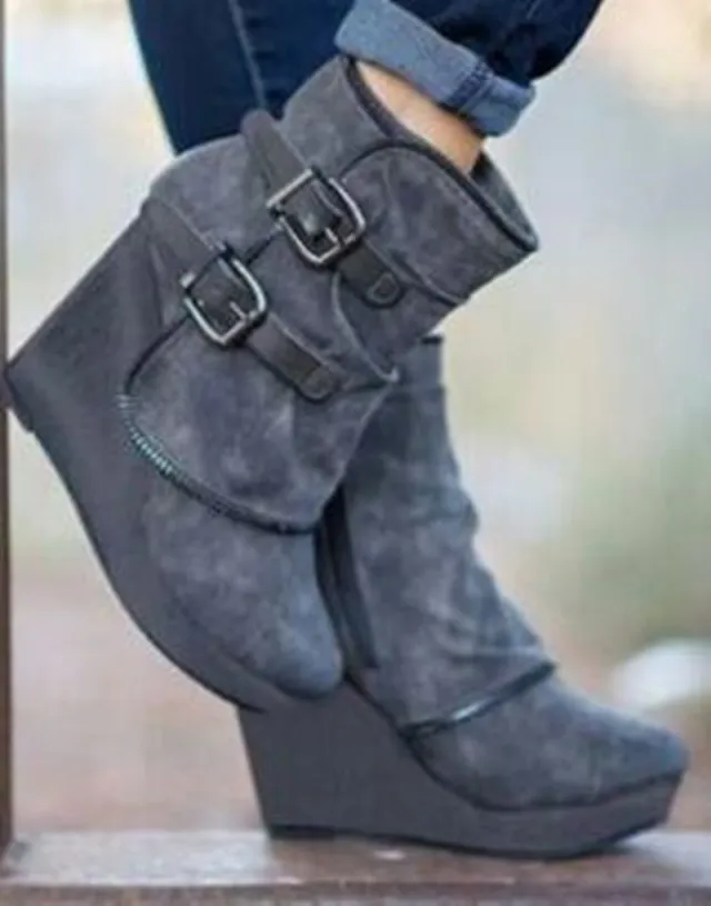 New Autumn And Winter Long tube Women's Boots Grey - Shop at LoveMi