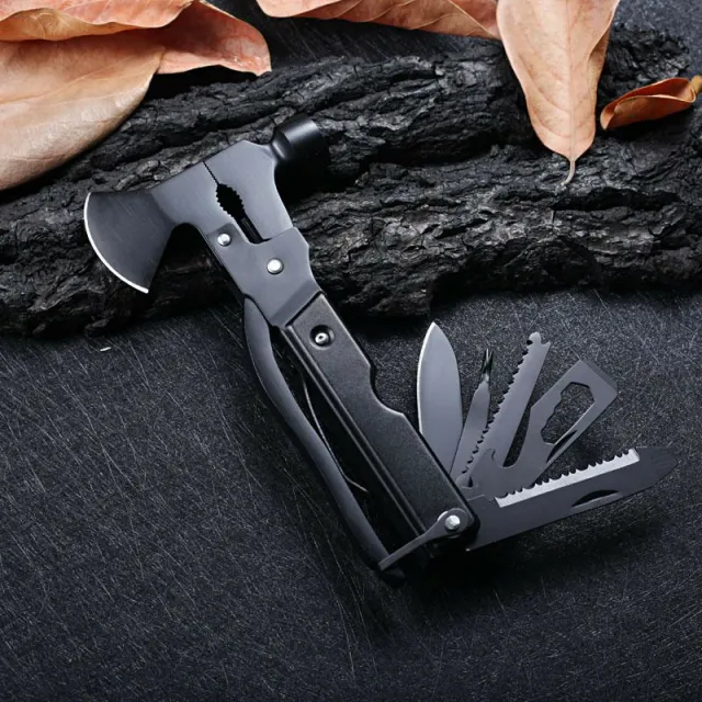 Multifunctional Tool Fire Axe Camping Lifesaving Hammer Black - Shop at LoveMi