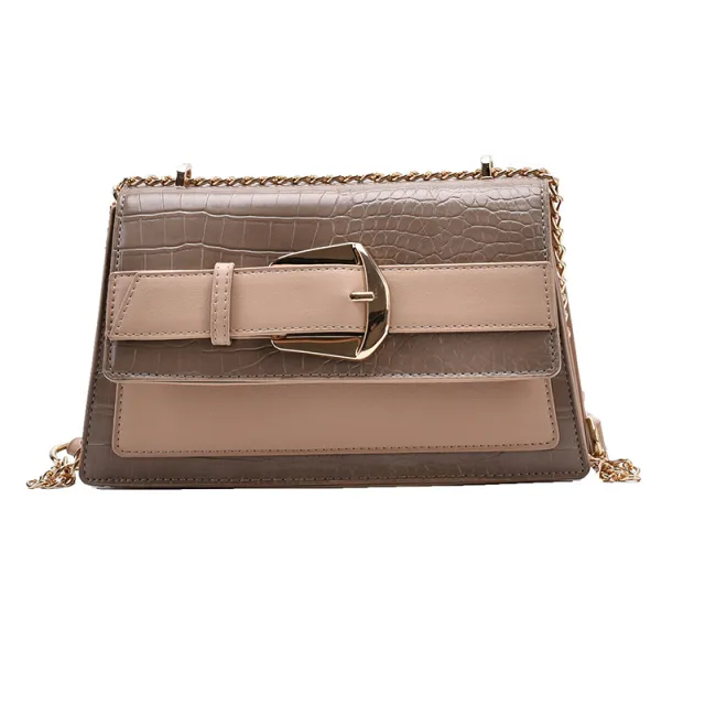 Net Celebrity Chain Small Bag Handbags New Korean Version Of The Stone Grain Messenger Bag Ins Small Shoulder Bag Tide Net Khaki - Shop at LoveMi