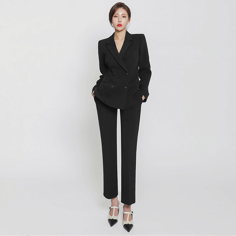 Two-Piece Female Temperament Casual Pants Professional Suit