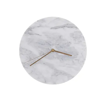 Nordic Ins Art Wall Clock Mute Atmosphere Fashion Creative Personality Living Room Bedroom Clock Marble Clock White - Shop at LoveMi